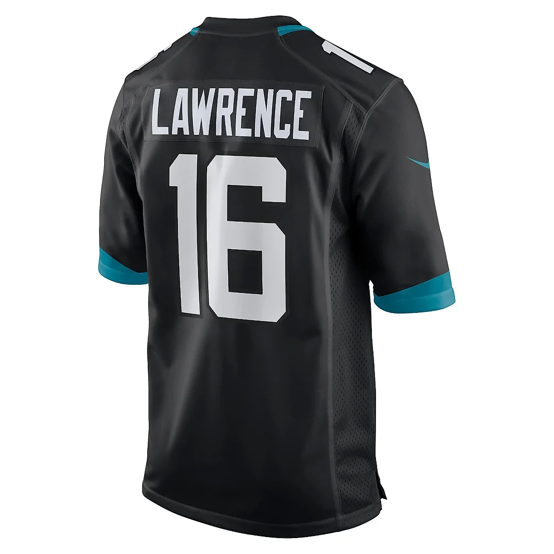 Zennovawear Men's Jacksonville Jaguars Trevor Lawrence Black Alternate Player Game Jersey