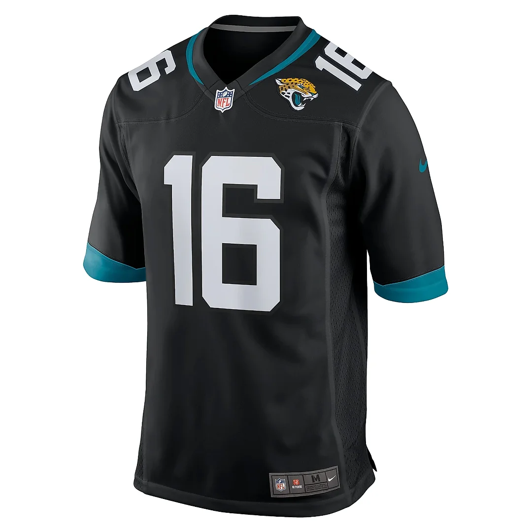 Zennovawear Men's Jacksonville Jaguars Trevor Lawrence Black Alternate Game Jersey