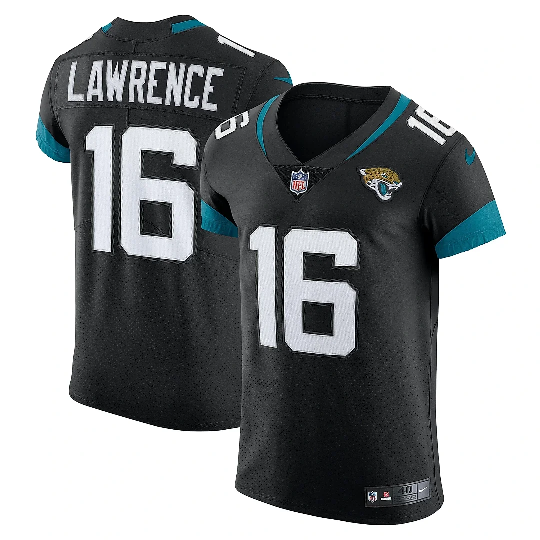 Zennovawear Men's Jacksonville Jaguars Trevor Lawrence Black Vapor Elite Jersey