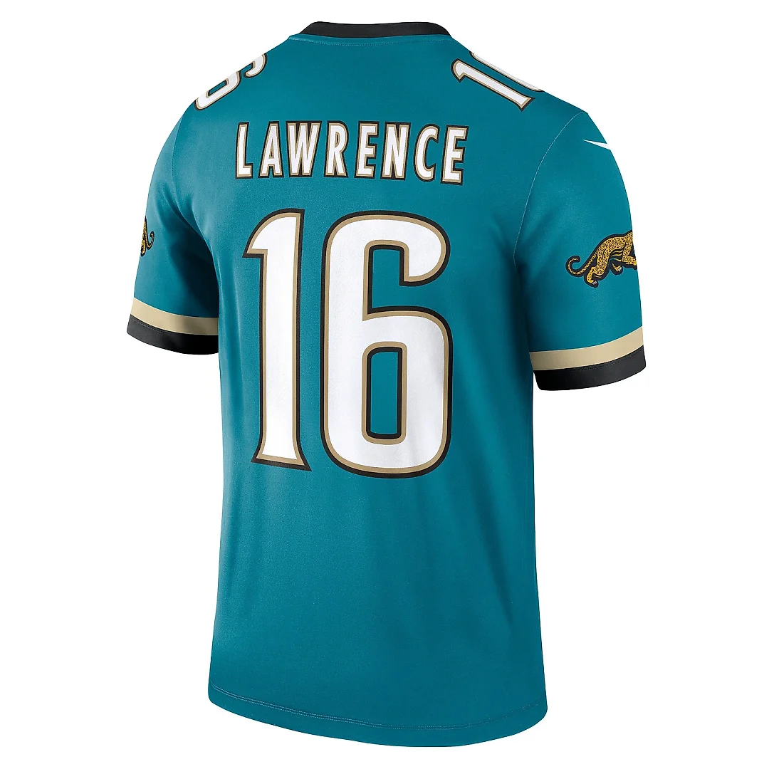 Zennovawear Men's Jacksonville Jaguars Trevor Lawrence Teal Alternate Legend Player Performance Top
