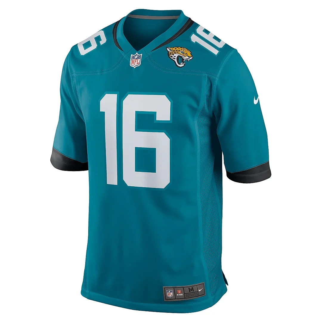 Zennovawear Men's Jacksonville Jaguars Trevor Lawrence Teal Game Jersey