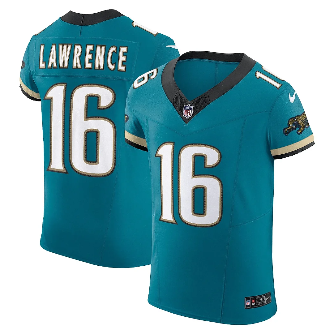 Zennovawear Men's Jacksonville Jaguars Trevor Lawrence Teal Prowler Throwback Vapor F.U.S.E. Elite Jersey