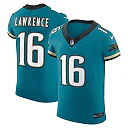 Zennovawear Men's Jacksonville Jaguars Trevor Lawrence Teal Prowler Throwback Vapor F.U.S.E. Elite Jersey
