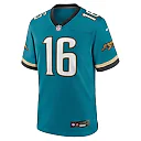 Zennovawear Men's Jacksonville Jaguars Trevor Lawrence Teal Prowler Throwback Player Game Jersey