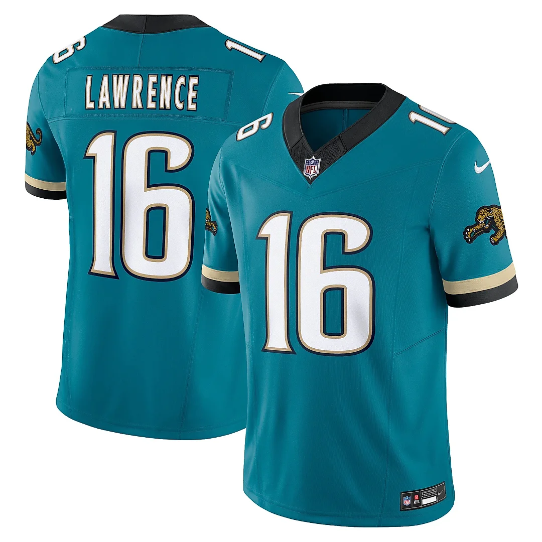 Zennovawear Men's Jacksonville Jaguars Trevor Lawrence Teal Prowler Throwback Vapor F.U.S.E. Limited Jersey