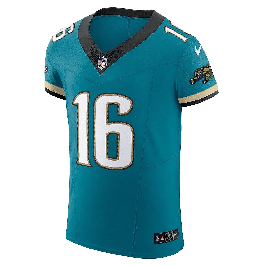 Zennovawear Men's Jacksonville Jaguars Trevor Lawrence Teal Prowler Throwback Vapor F.U.S.E. Elite Jersey