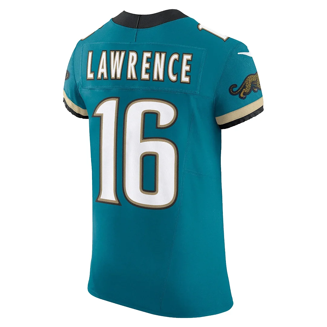 Zennovawear Men's Jacksonville Jaguars Trevor Lawrence Teal Prowler Throwback Vapor F.U.S.E. Elite Jersey