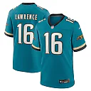 Zennovawear Men's Jacksonville Jaguars Trevor Lawrence Teal Prowler Throwback Player Game Jersey