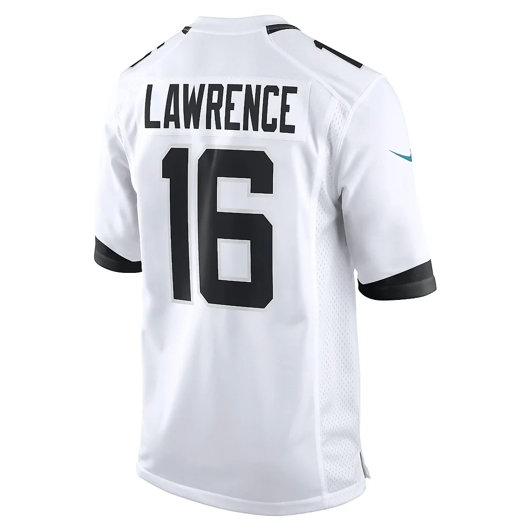 Zennovawear Men's Jacksonville Jaguars Trevor Lawrence White Game Jersey