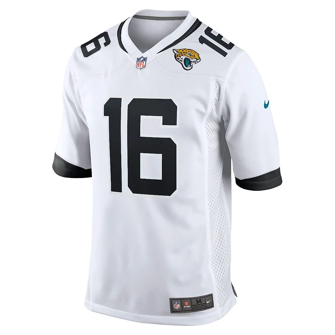 Zennovawear Men's Jacksonville Jaguars Trevor Lawrence White Game Jersey