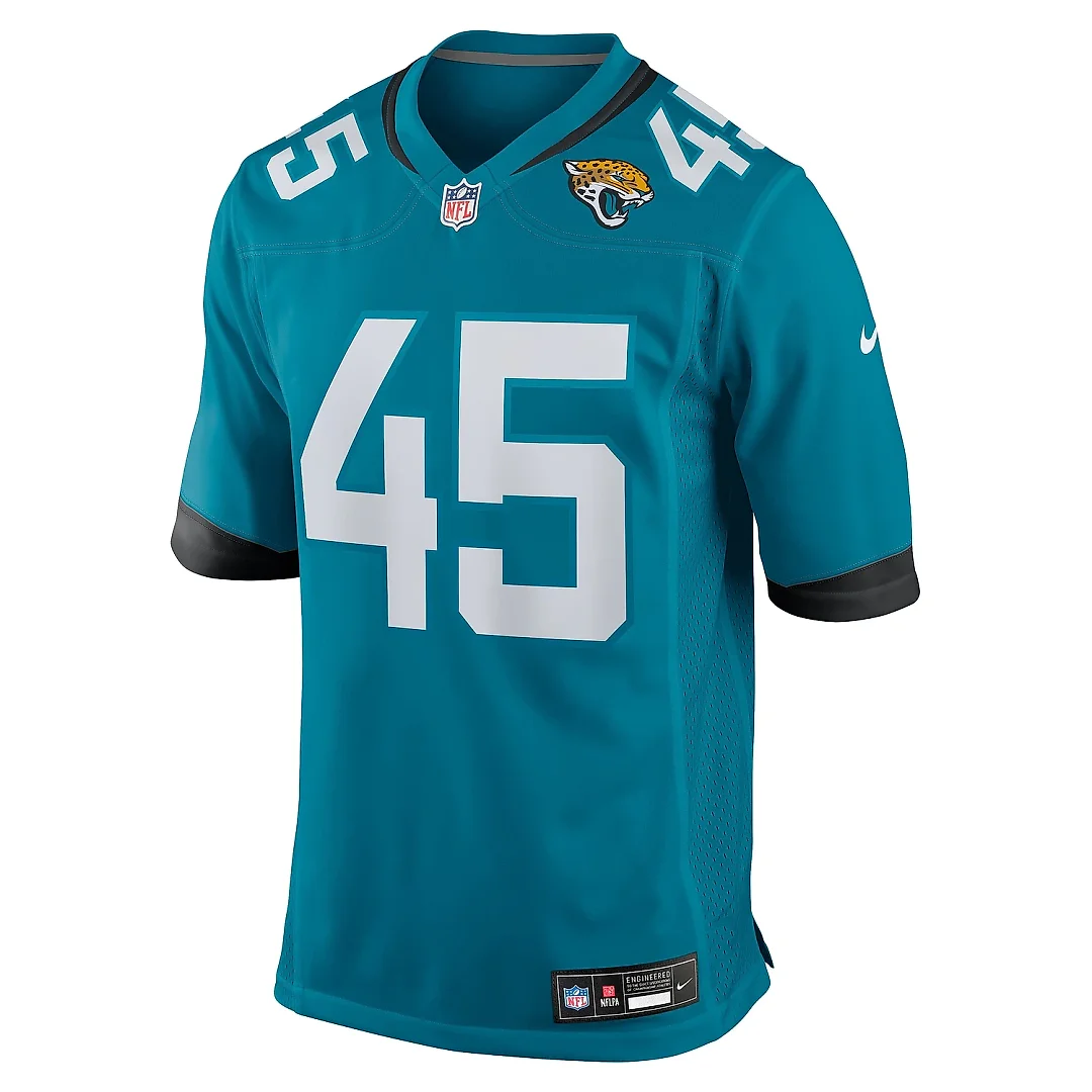 Zennovawear Men's Jacksonville Jaguars Tucker Addington Teal Team Game Jersey