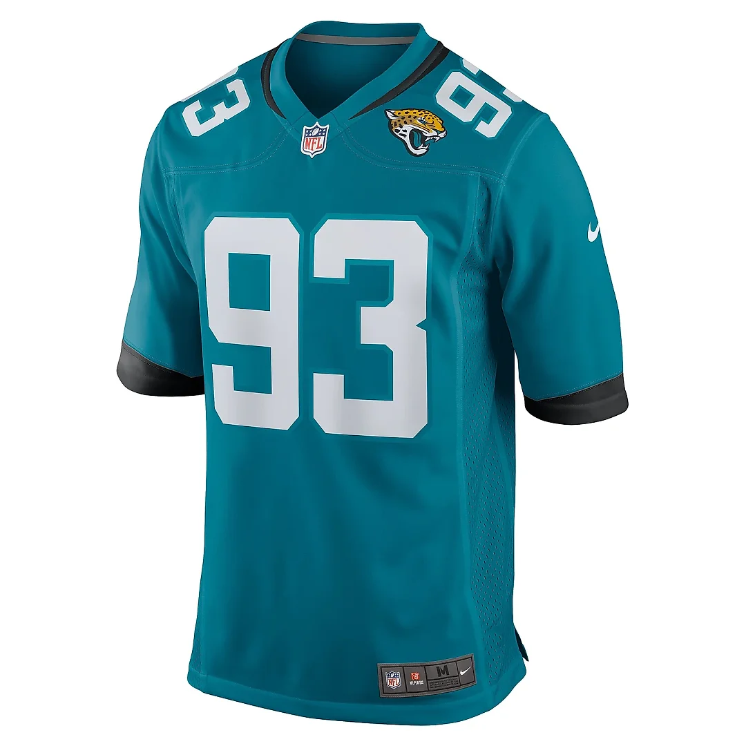 Zennovawear Men's Jacksonville Jaguars Tyler Lacy Teal Team Game Jersey