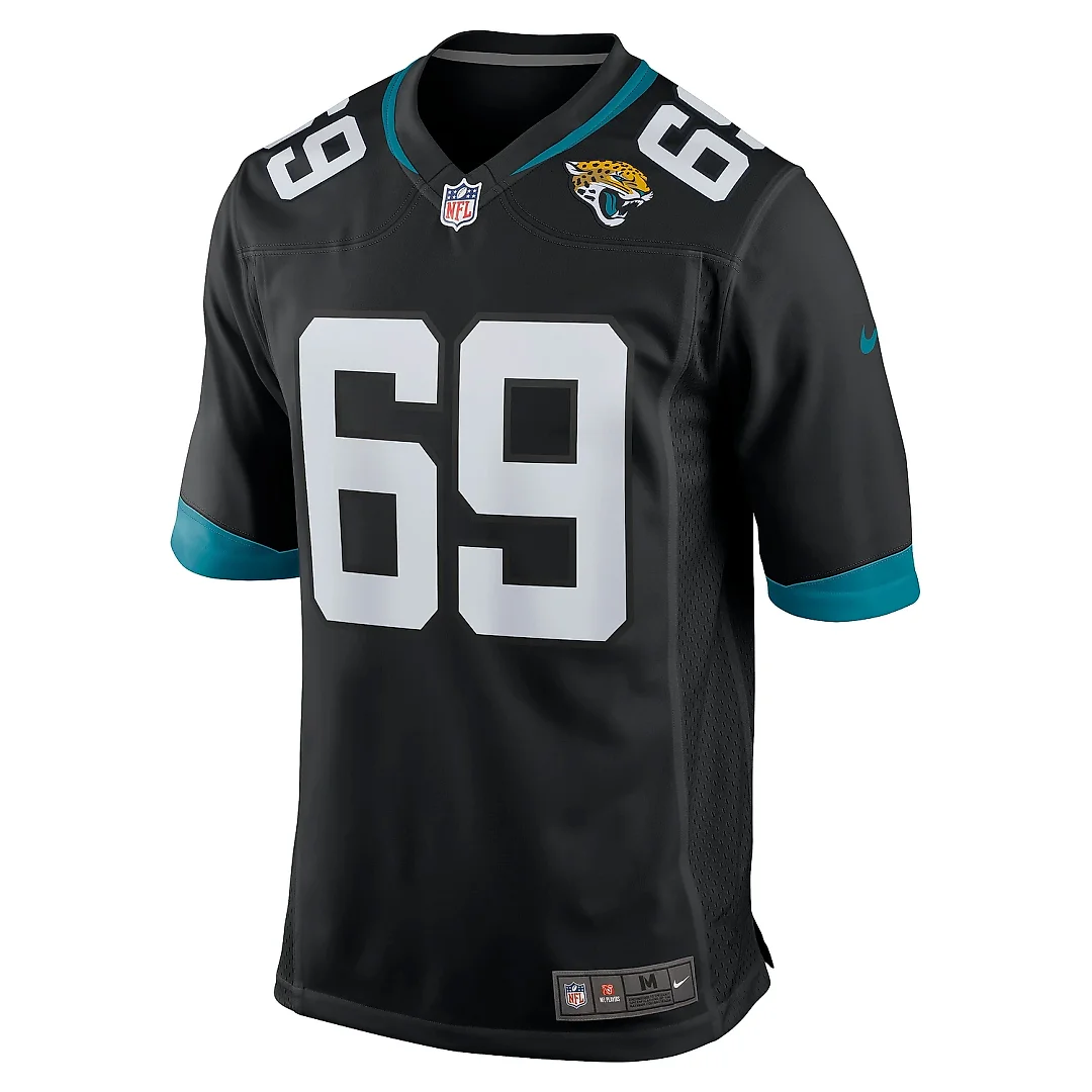 Zennovawear Men's Jacksonville Jaguars Tyler Shatley Black Game Jersey