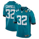 Zennovawear Men's Jacksonville Jaguars Tyson Campbell Teal Game Jersey