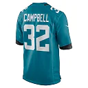 Zennovawear Men's Jacksonville Jaguars Tyson Campbell Teal Game Jersey