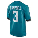 Zennovawear Men's Jacksonville Jaguars Tyson Campbell Teal Team Game Jersey