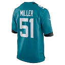 Zennovawear Men's Jacksonville Jaguars Ventrell Miller Teal Game Jersey