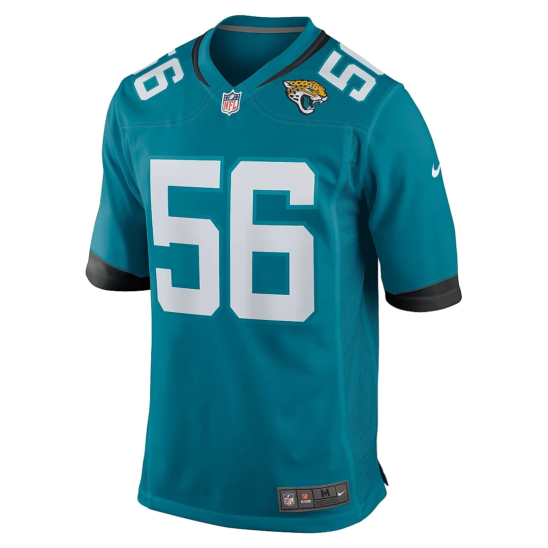 Zennovawear Men's Jacksonville Jaguars Yasir Abdullah Teal Team Game Jersey