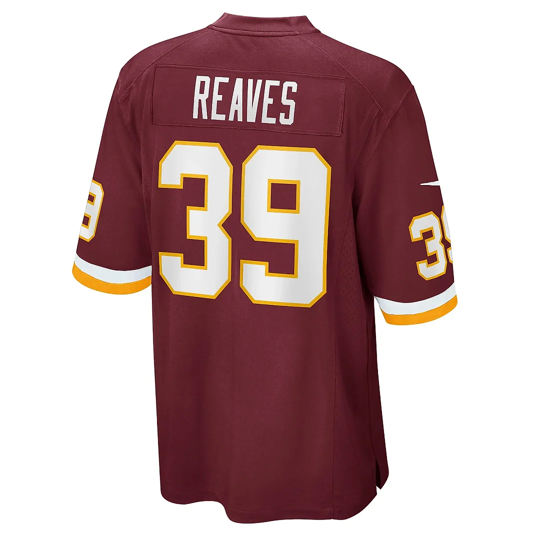 Zennovawear Men's Jeremy Reaves Washington Football Team Burgundy Game Player Jersey