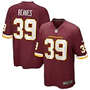 Zennovawear Men's Jeremy Reaves Washington Football Team Burgundy Game Player Jersey