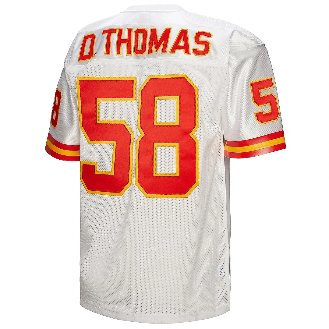 Zennovawear Men's Kansas City Chiefs 1994 Derrick Thomas Mitchell & Ness White Throwback Retired Player Jersey
