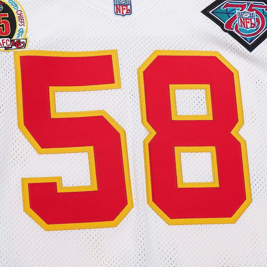Zennovawear Men's Kansas City Chiefs 1994 Derrick Thomas Mitchell & Ness White Throwback Retired Player Jersey
