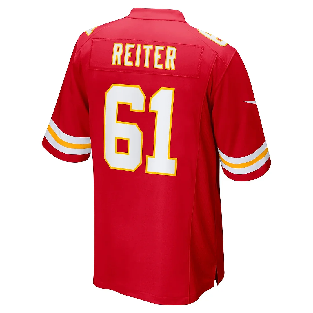 Zennovawear Men's Kansas City Chiefs Austin Reiter Red Game Player Jersey
