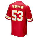 Zennovawear Men's Kansas City Chiefs BJ Thompson Red Game Jersey