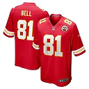 Zennovawear Men's Kansas City Chiefs Blake Bell Red Game Player Jersey