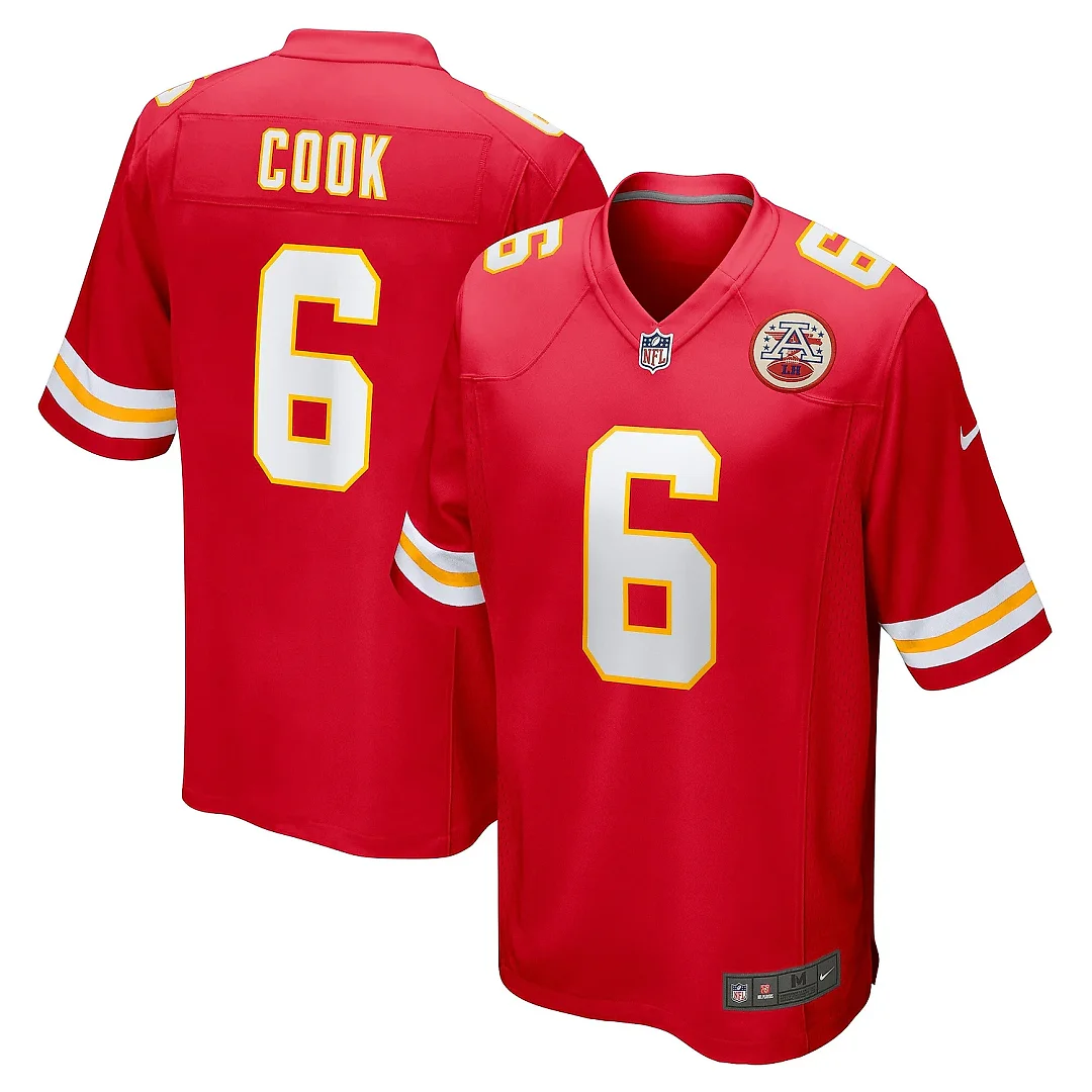 Zennovawear Men's Kansas City Chiefs Bryan Cook Red Game Player Jersey