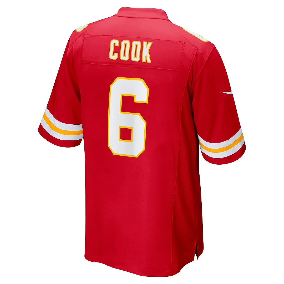 Zennovawear Men's Kansas City Chiefs Bryan Cook Red Game Player Jersey