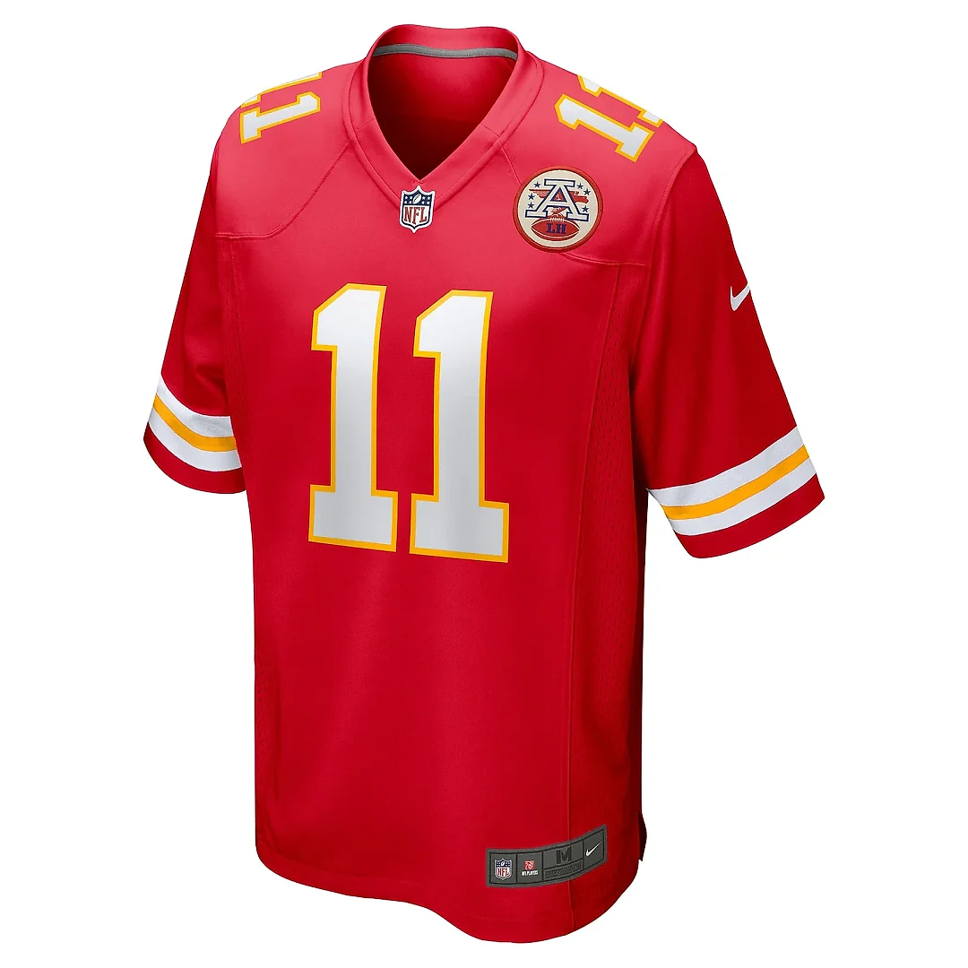 Zennovawear Men's Kansas City Chiefs Carson Wentz Red Game Jersey