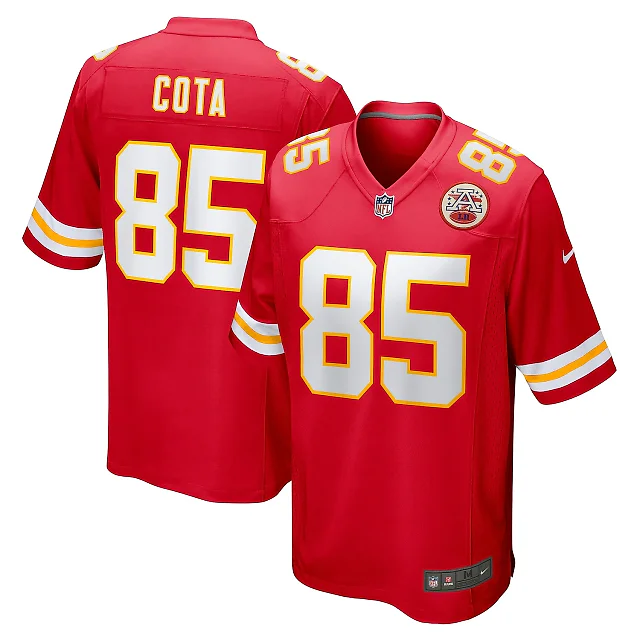 Zennovawear Men's Kansas City Chiefs Chase Cota Red Game Jersey