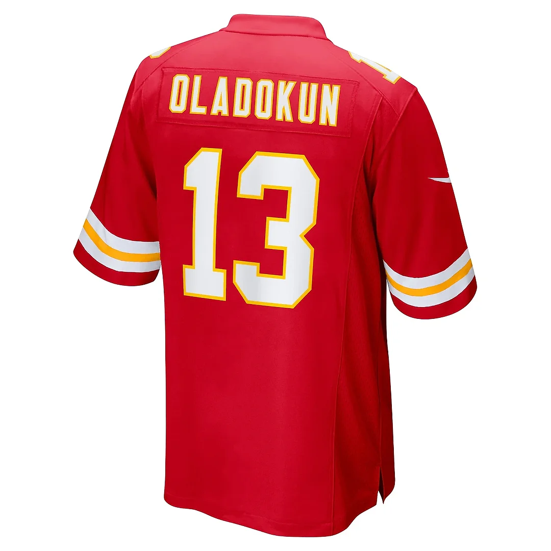 Zennovawear Men's Kansas City Chiefs Chris Oladokun Red Game Jersey