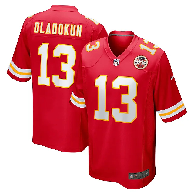 Zennovawear Men's Kansas City Chiefs Chris Oladokun Red Game Jersey