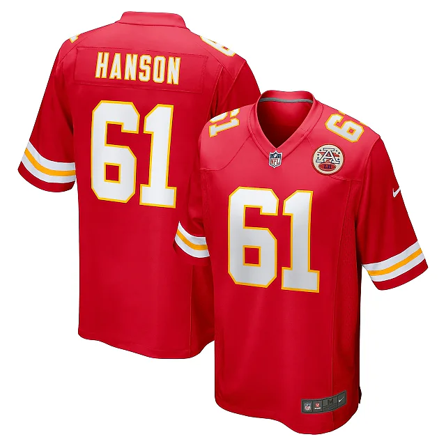 Zennovawear Men's Kansas City Chiefs C.J. Hanson Red Game Jersey