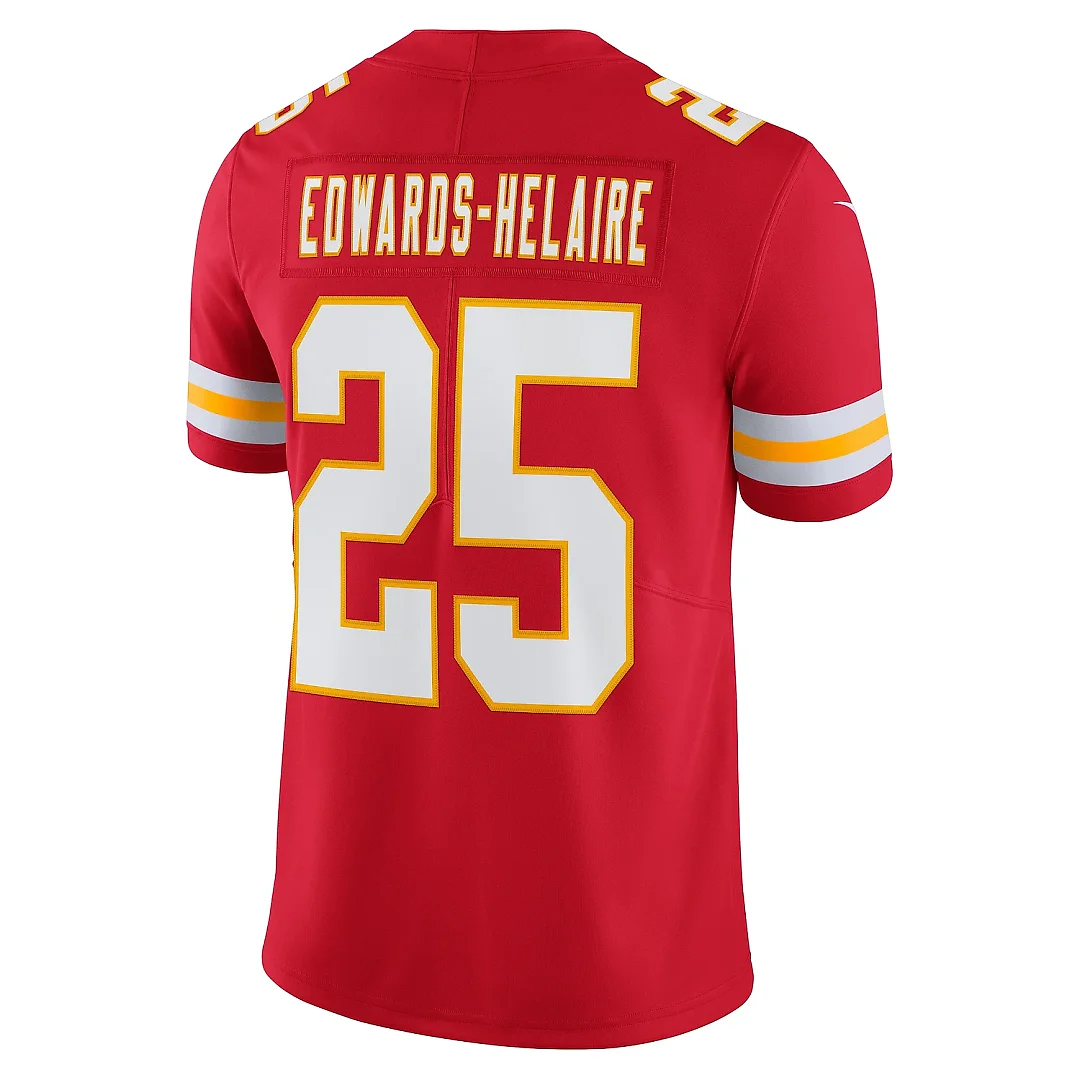 Zennovawear Men's Kansas City Chiefs Clyde Edwards-Helaire Red Vapor Limited Jersey