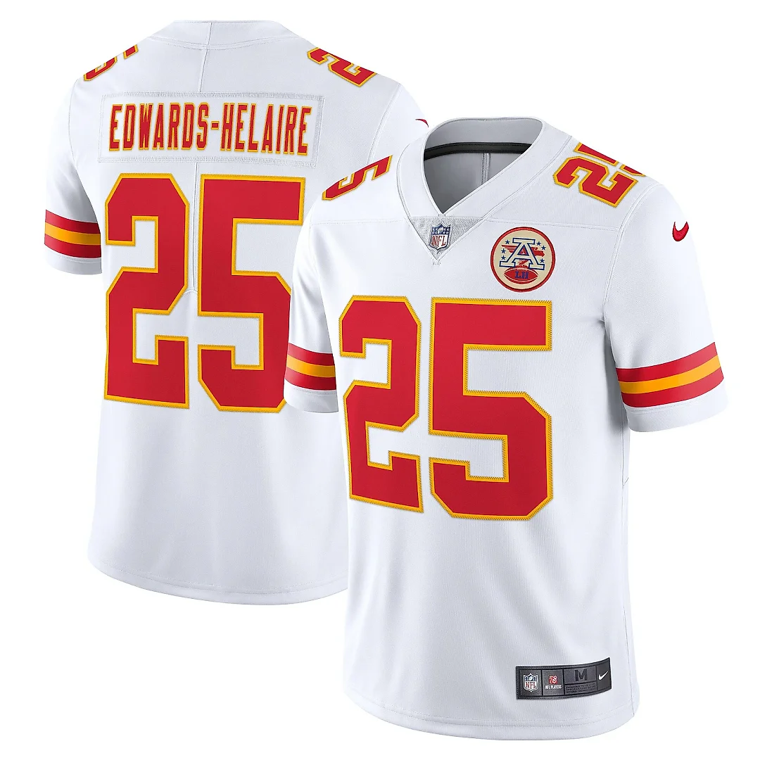 Zennovawear Men's Kansas City Chiefs Clyde Edwards-Helaire White Vapor Limited Jersey