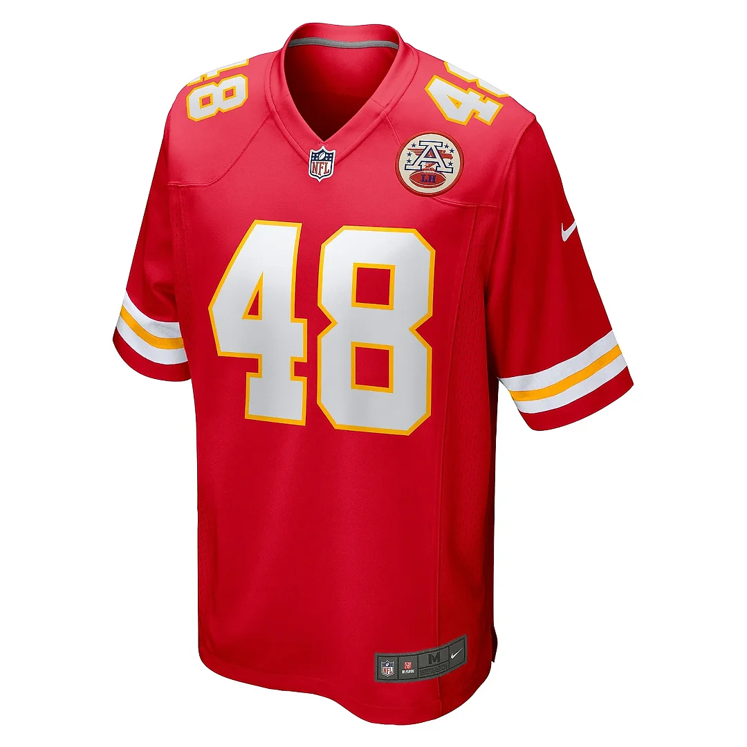 Zennovawear Men's Kansas City Chiefs Cole Christiansen Red Game Player Jersey