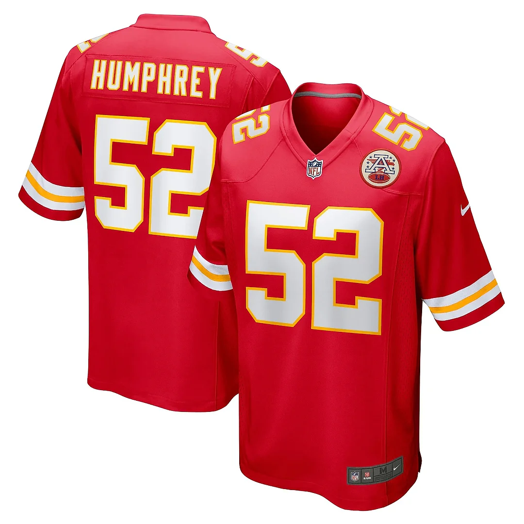 Zennovawear Men's Kansas City Chiefs Creed Humphrey Red Game Jersey