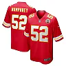 Zennovawear Men's Kansas City Chiefs Creed Humphrey Red Game Jersey