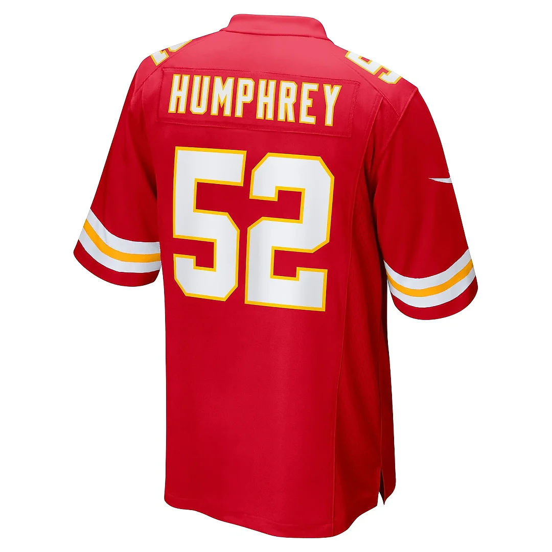 Zennovawear Men's Kansas City Chiefs Creed Humphrey Red Game Jersey