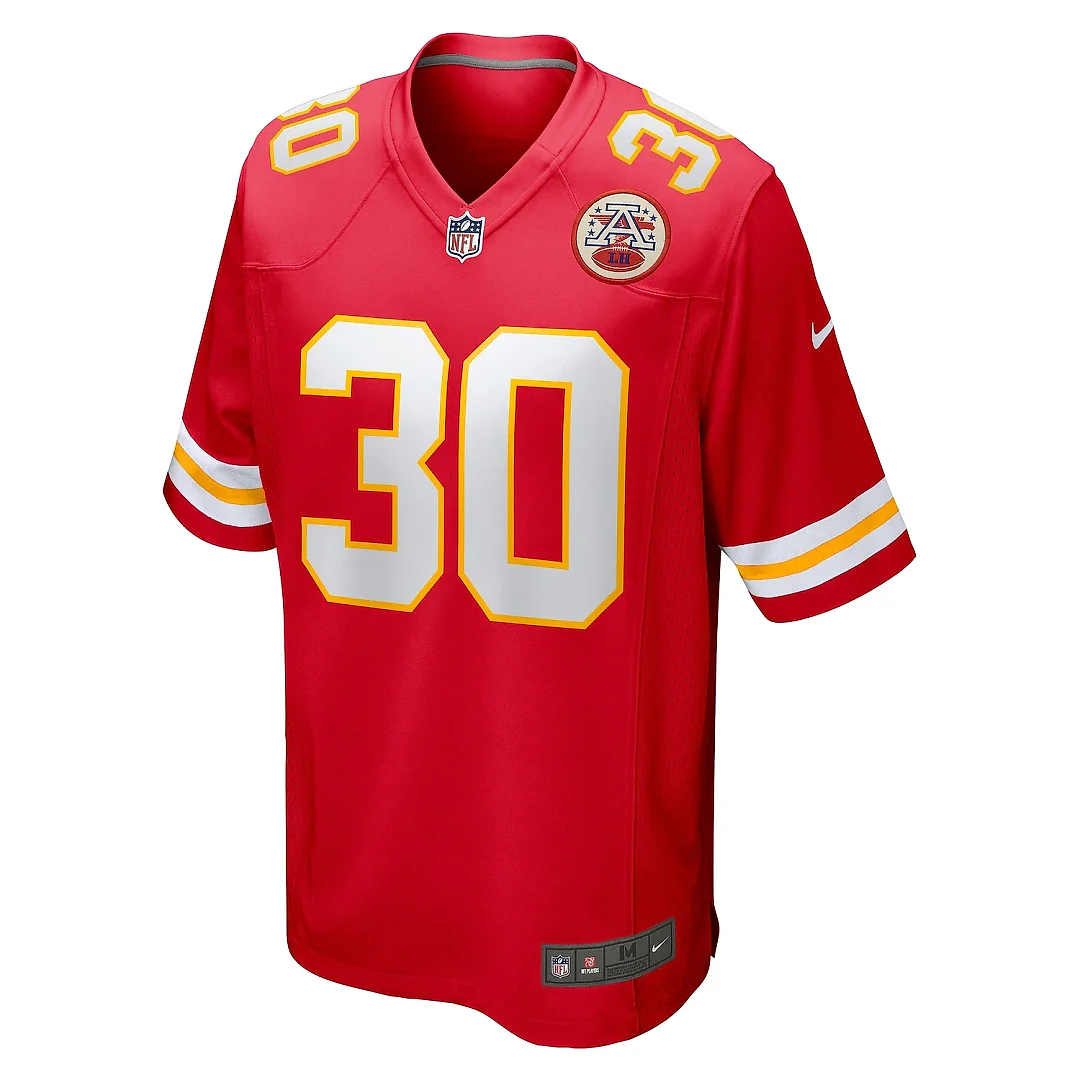 Zennovawear Men's Kansas City Chiefs Darius Rush Red Team Game Jersey