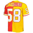 Zennovawear Men's Kansas City Chiefs Derrick Thomas Mitchell & Ness Red/Gold 1994 Split Legacy Jersey