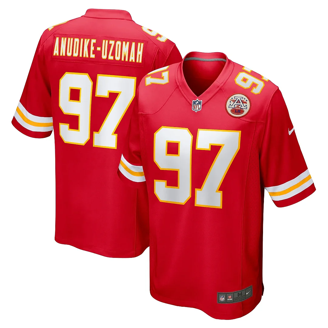 Zennovawear Men's Kansas City Chiefs Felix Anudike-Uzomah Red Game Jersey
