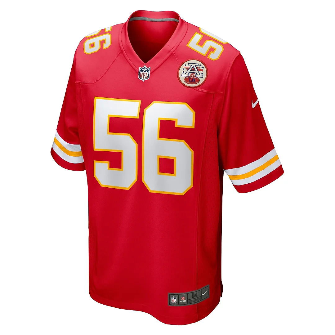 Zennovawear Men's Kansas City Chiefs George Karlaftis Red Player Game Jersey