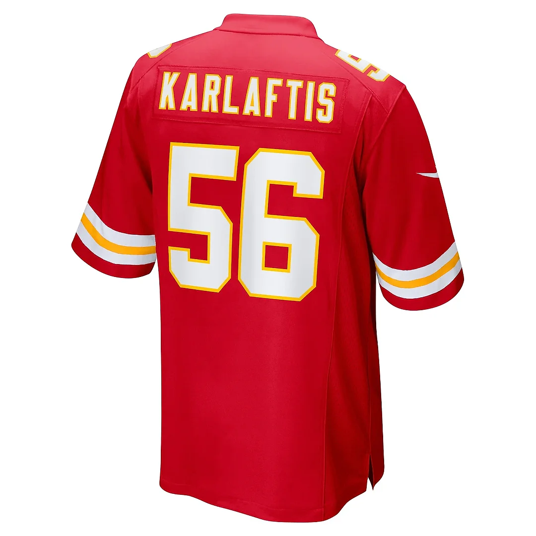 Zennovawear Men's Kansas City Chiefs George Karlaftis Red Player Game Jersey