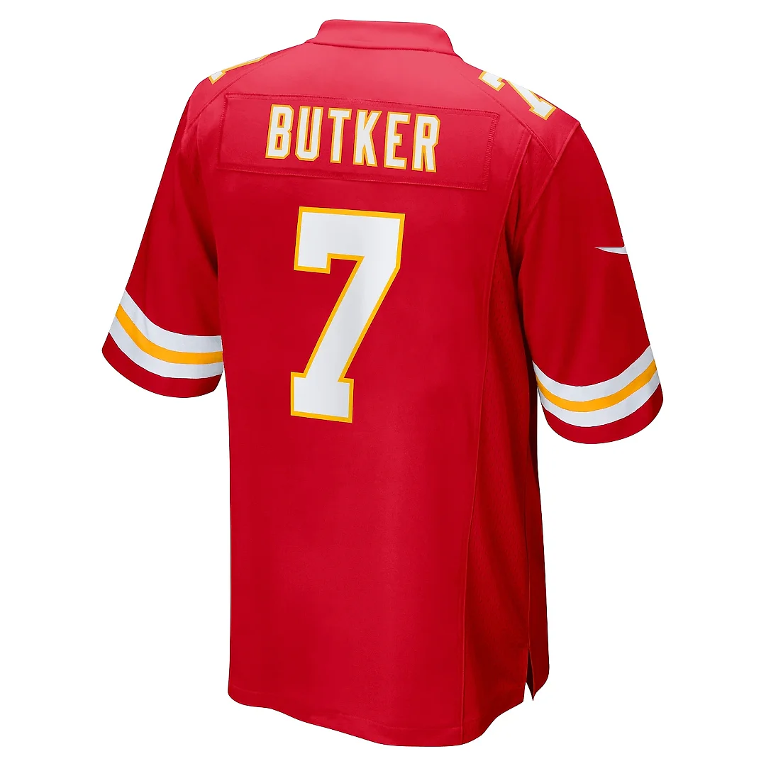 Zennovawear Men's Kansas City Chiefs Harrison Butker Red Game Jersey