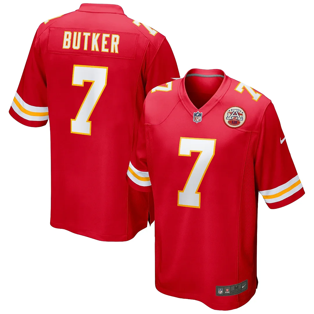 Zennovawear Men's Kansas City Chiefs Harrison Butker Red Game Jersey