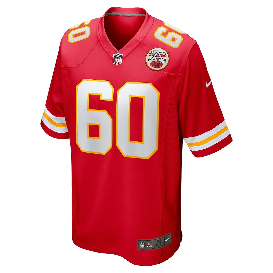 Zennovawear Men's Kansas City Chiefs Hunter Nourzad Red Game Jersey